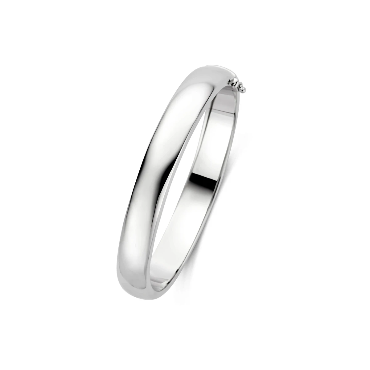bangle scharnier massief 10 x 60 mm zilver gerhodineerd