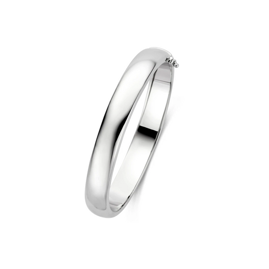 bangle scharnier massief 10 x 60 mm zilver gerhodineerd