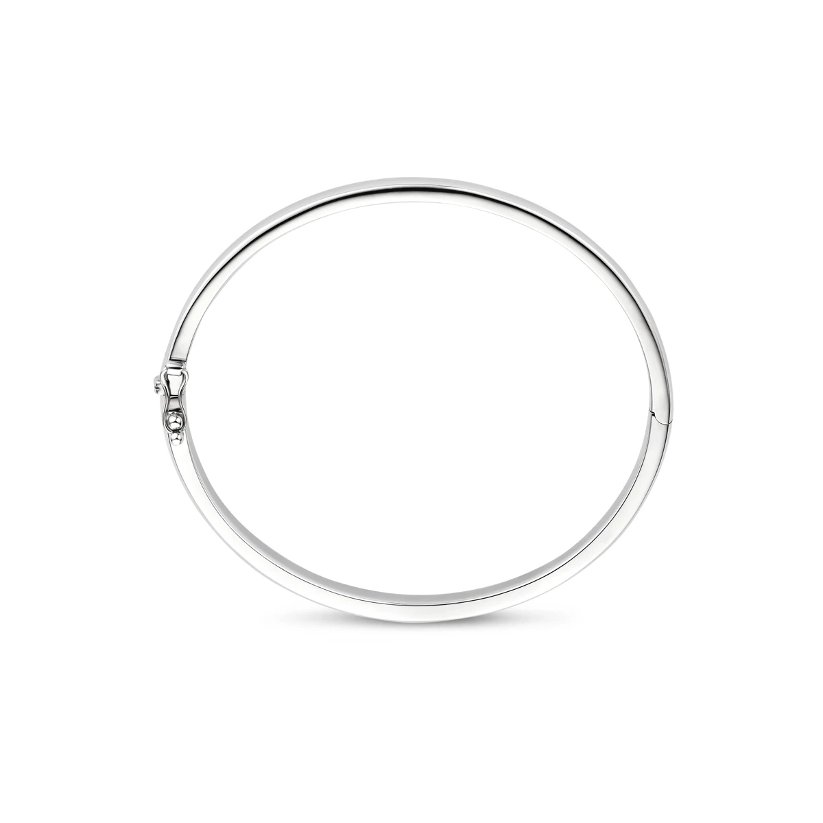 bangle scharnier massief 6 mm zilver gerhodineerd
