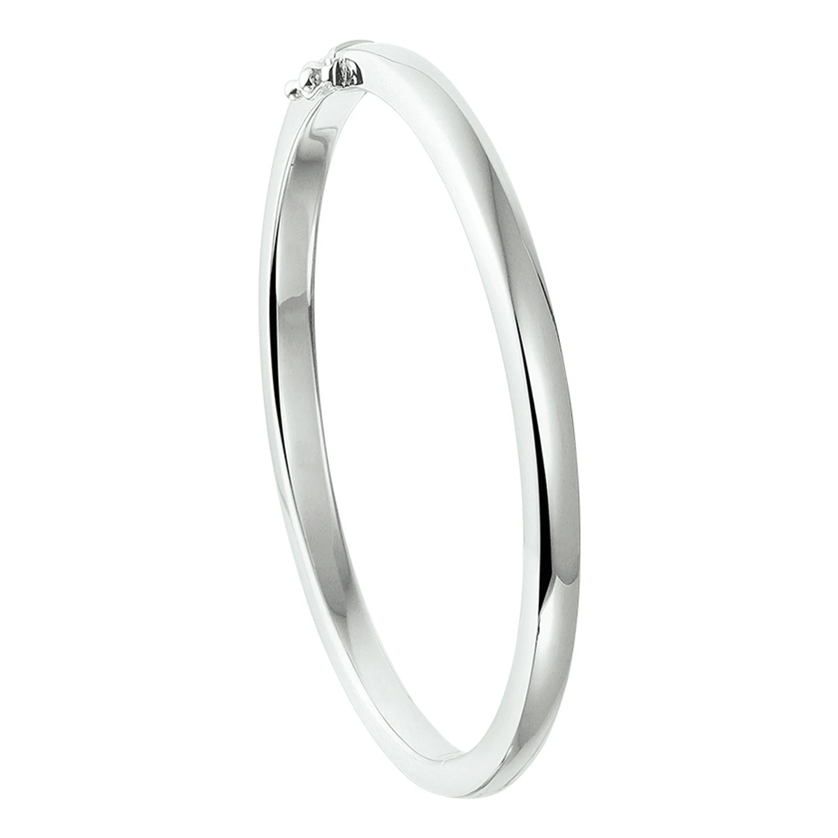 bangle scharnier massief 6 mm zilver gerhodineerd