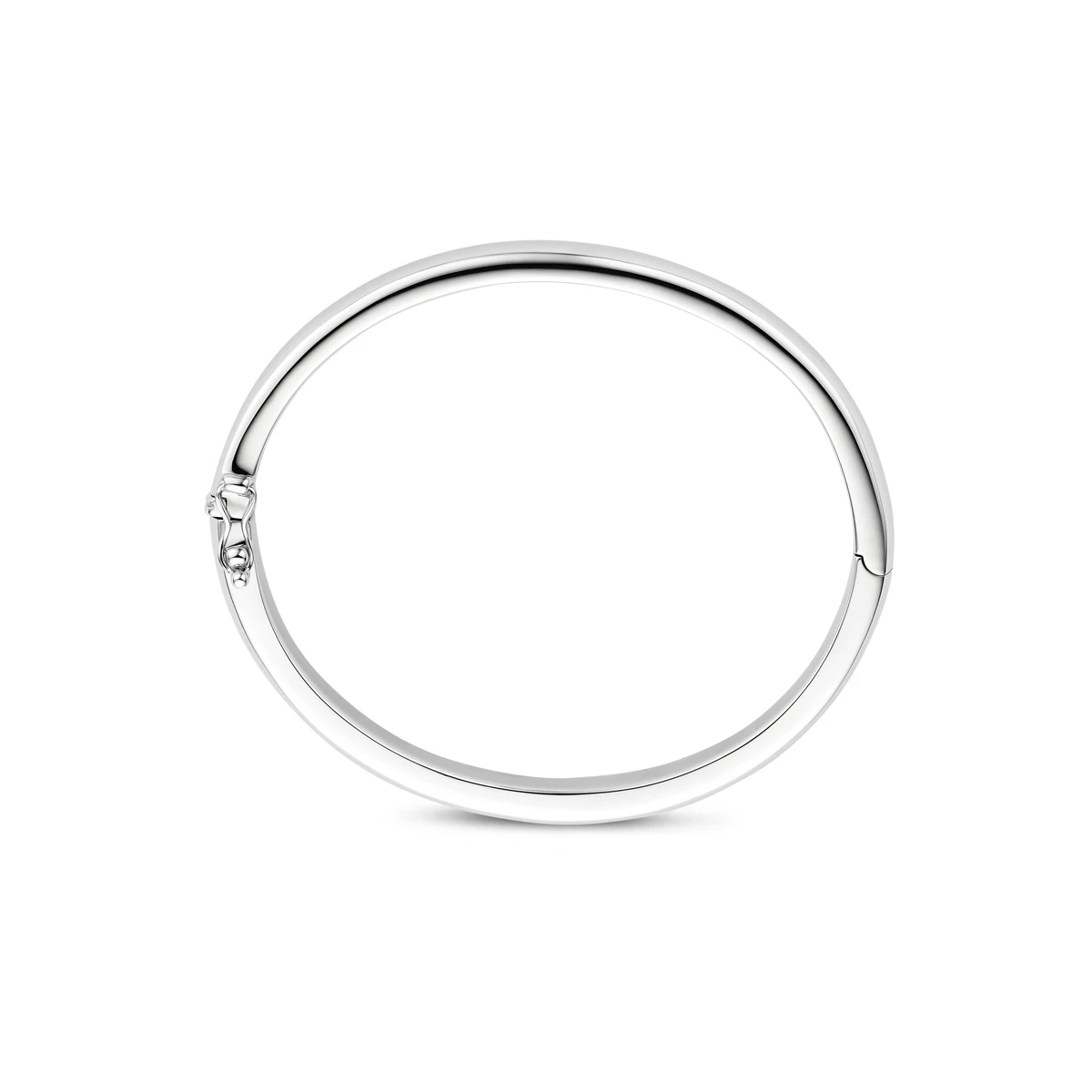 bangle scharnier massief 8 mm zilver gerhodineerd
