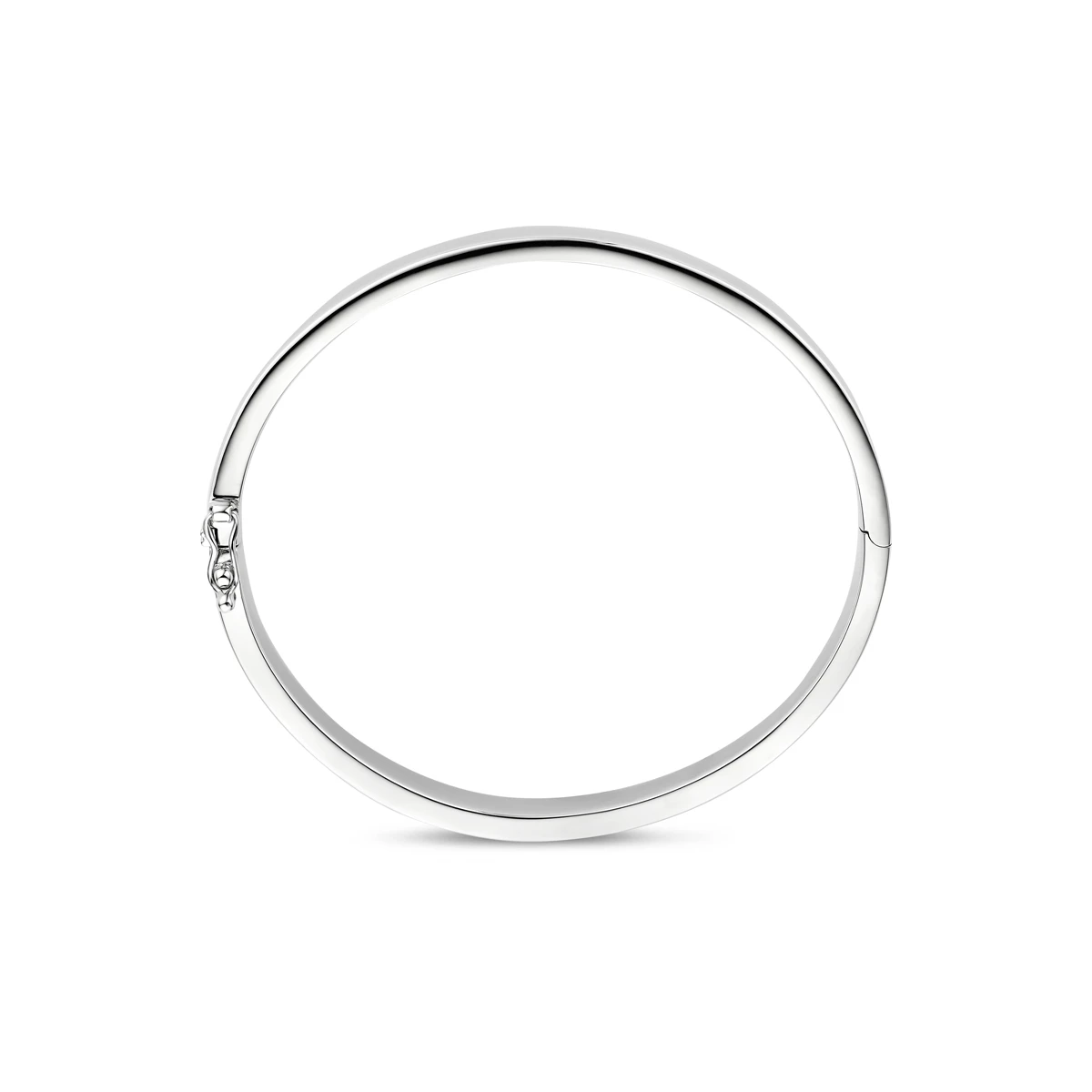 bangle scharnier massief 8 mm zilver gerhodineerd
