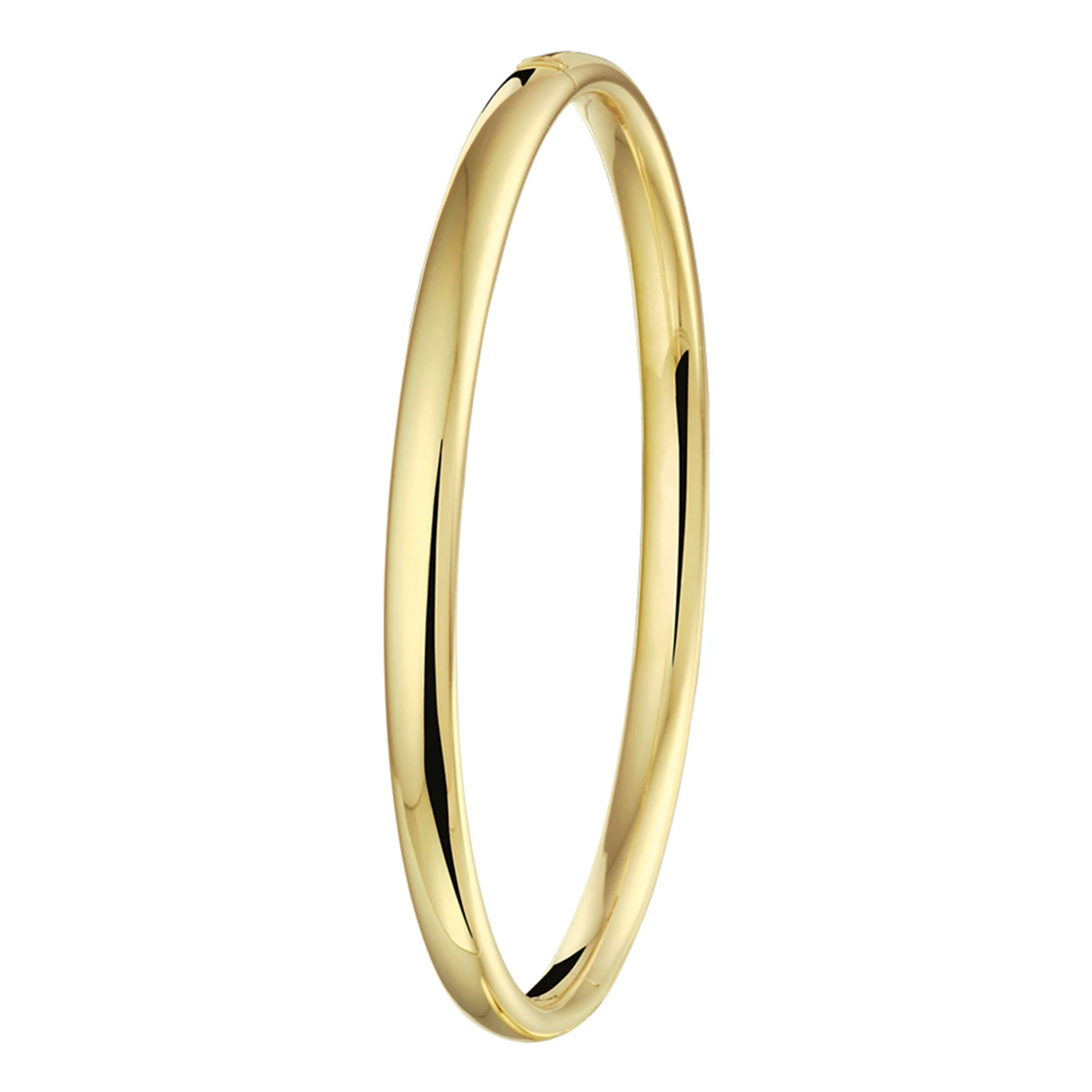 bangle scharnier ovale buis massief 5 x 61 mm silgold (geel met zilverkern)