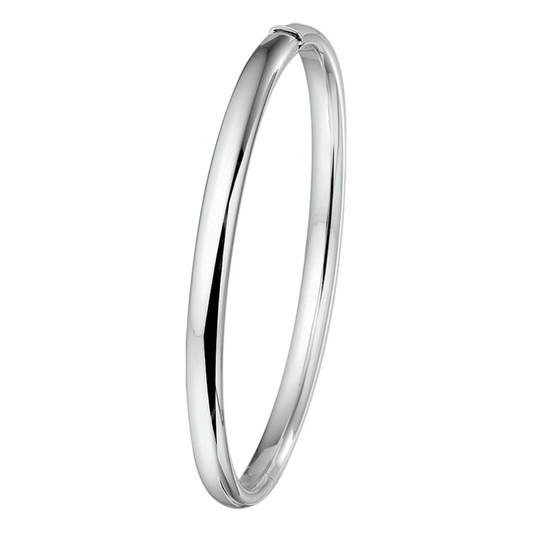 bangle scharnier ovale buis 5 x 60 mm 14K witgoud