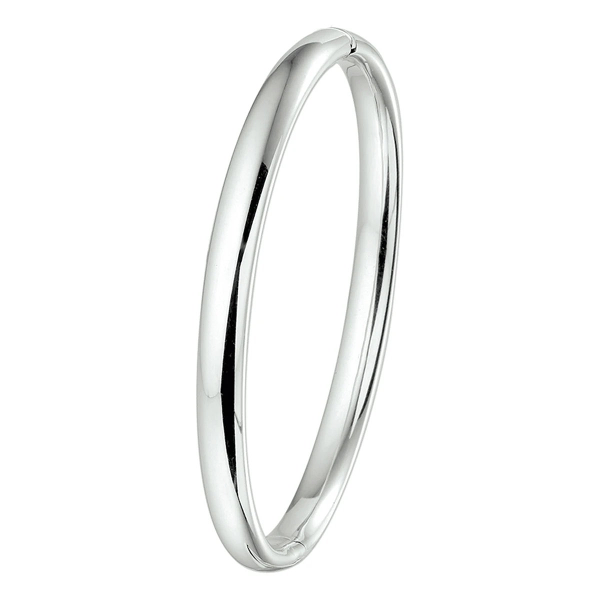 bangle scharnier ovale buis 6 x 60 mm 14K witgoud