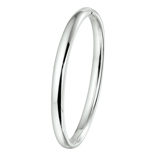 bangle scharnier ovale buis 6 x 60 mm 14K witgoud
