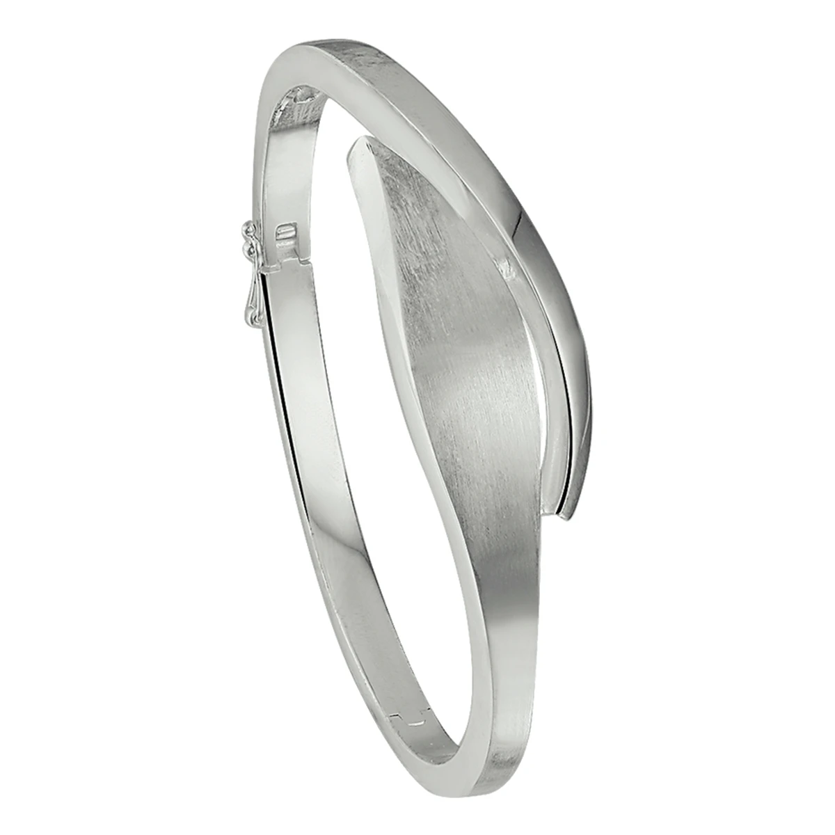 bangle scharnier poli/mat 16 x 60 mm zilver gerhodineerd