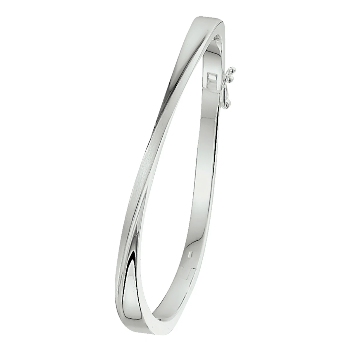 bangle scharnier poli/mat 5,5 x 60 mm zilver gerhodineerd