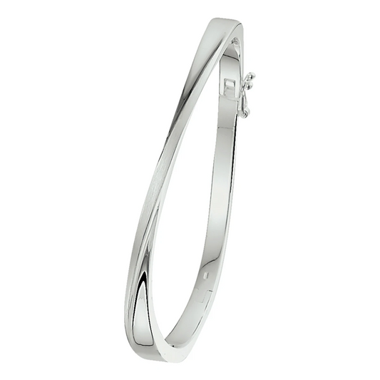 bangle scharnier poli/mat 5,5 x 60 mm zilver gerhodineerd