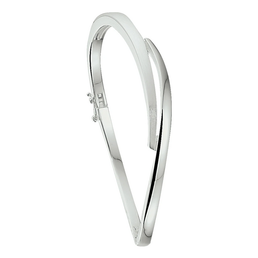 bangle scharnier poli/mat 7 x 60 mm zilver gerhodineerd