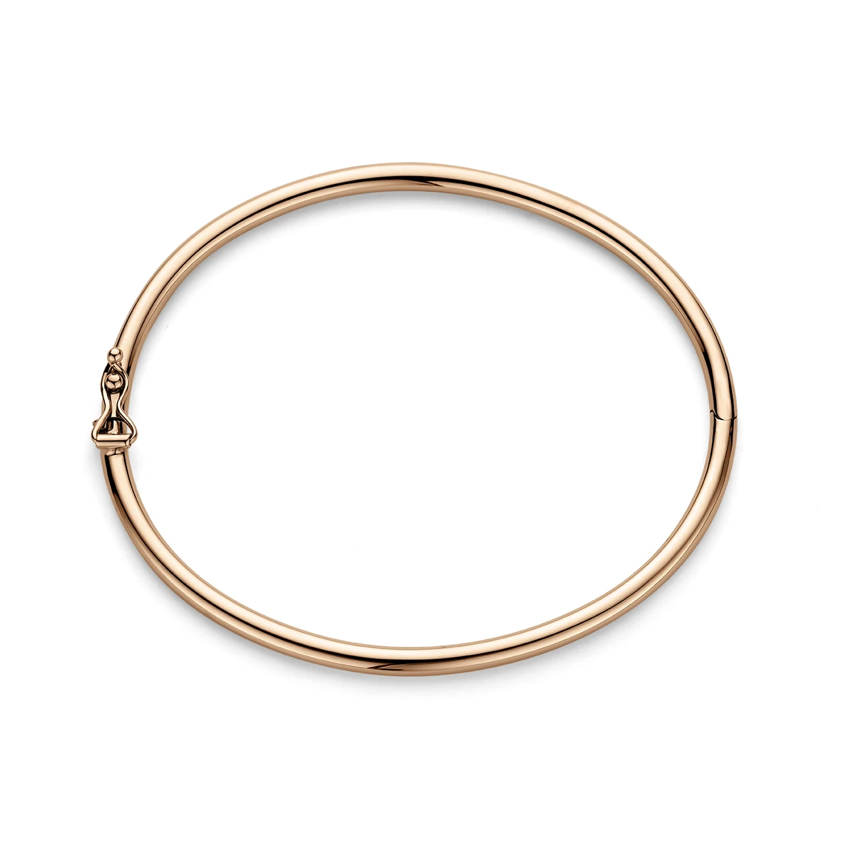 bangle scharnier ronde buis 3 x 60 mm 14K roségoud