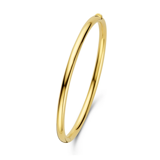 bangle scharnier ronde buis 4 x 60 mm 14K geelgoud