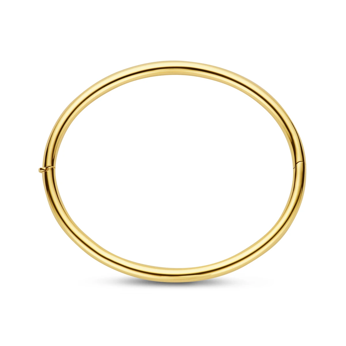bangle scharnier ronde buis 4 x 60 mm 14K geelgoud