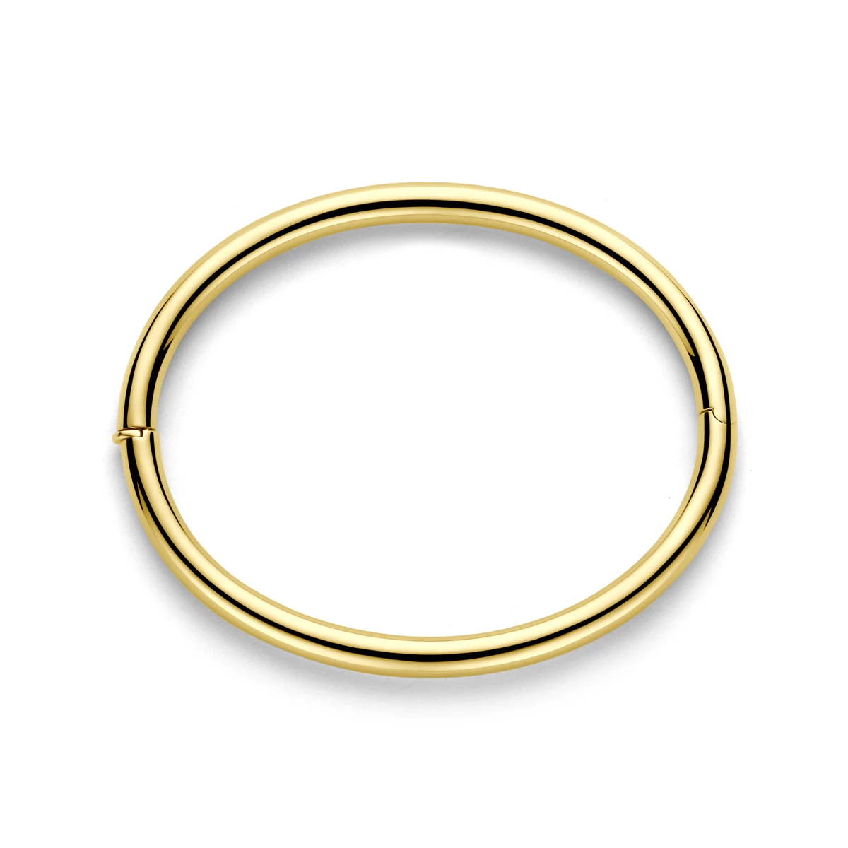 bangle scharnier ronde buis 5 x 60 14K geelgoud