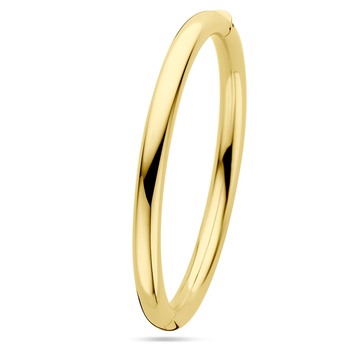 bangle scharnier ronde buis 6 x 60 mm 14K geelgoud