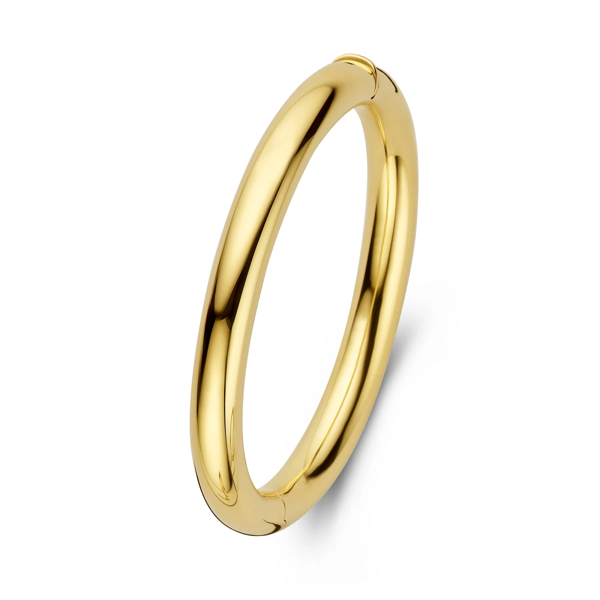 bangle scharnier ronde buis 8 x 60 mm 14K geelgoud
