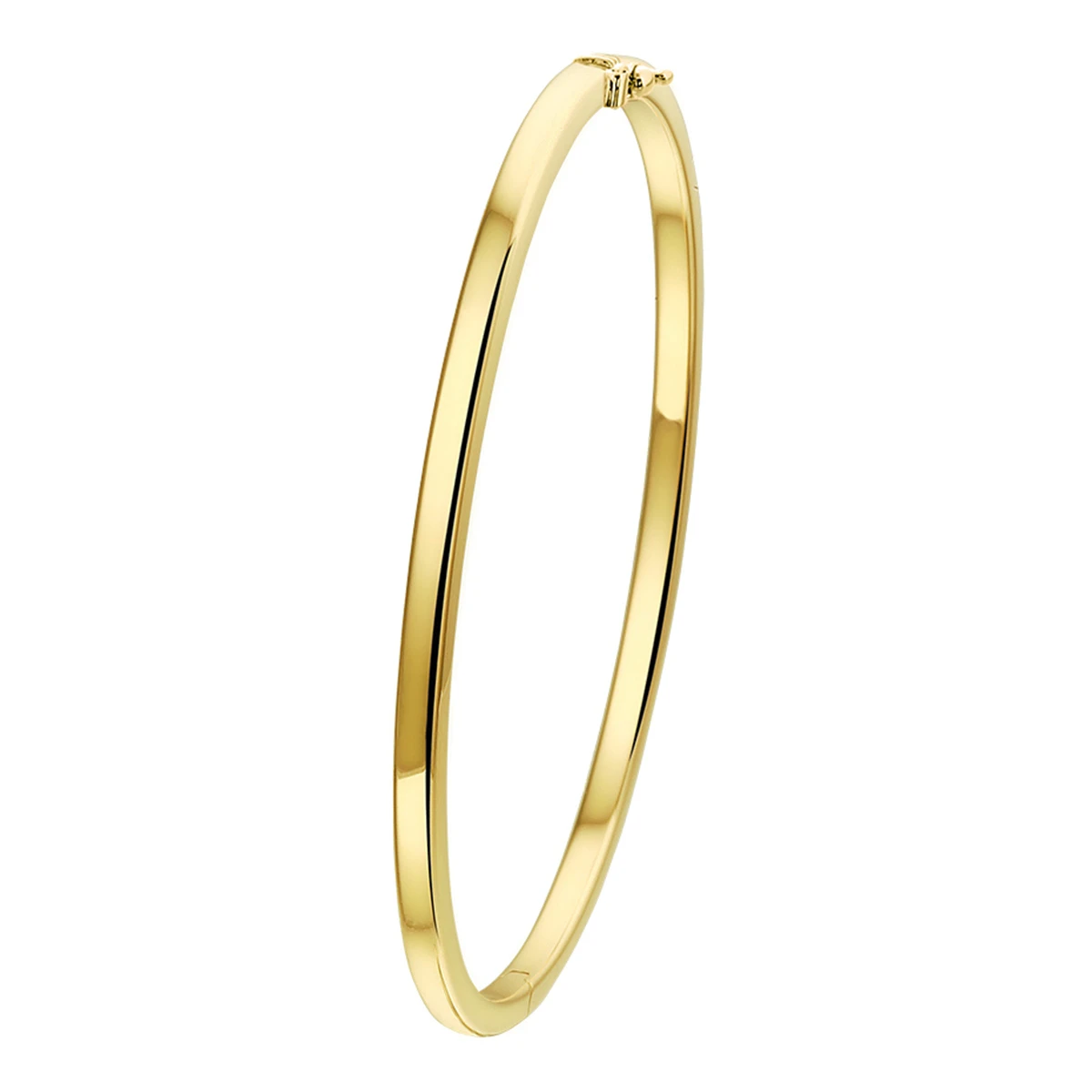 bangle scharnier vlakke buis 3,0 mm 14K geelgoud