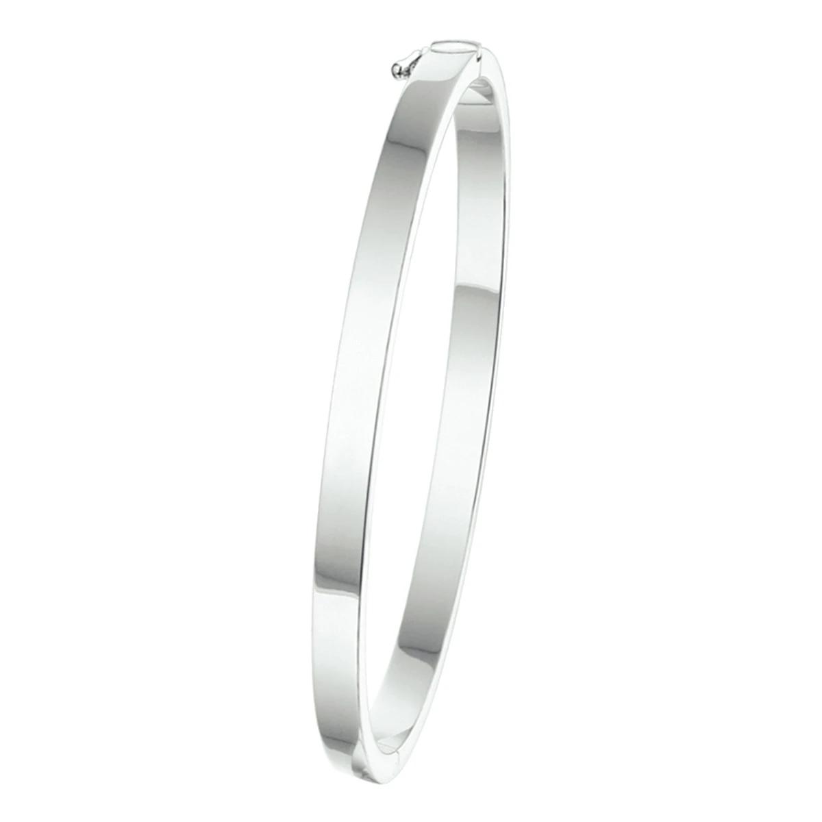 bangle scharnier vlakke buis 4 x 60 mm zilver wit