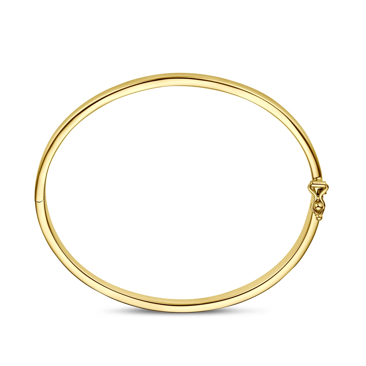bangle scharnier vlakke buis 5 x 60 mm 14K geelgoud