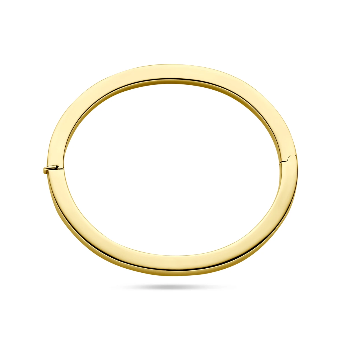 bangle scharnier vlakke buis 5 x 60 mm 14K geelgoud