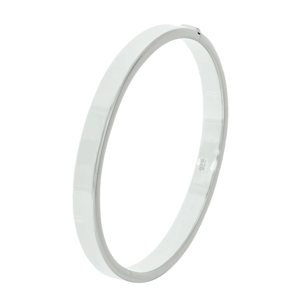 bangle scharnier vlakke buis 7 x 60 mm zilver gerhodineerd