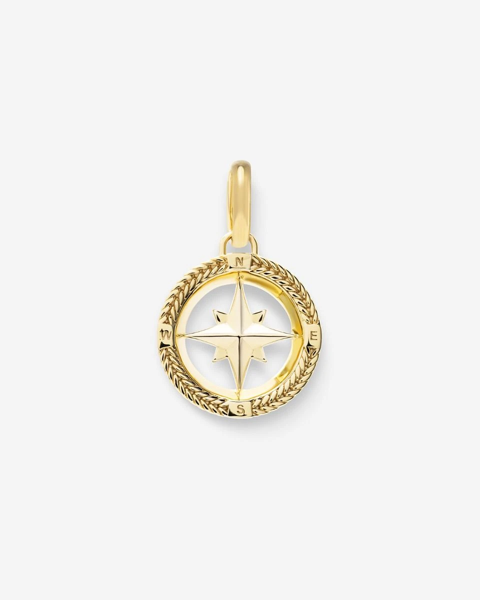 059GV one - Pendant Barbara Mini Compass Gold Vermeil