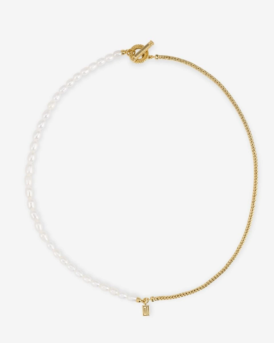 713GV 45cm - Barbara Mini Pearl Necklace Gold Vermeil