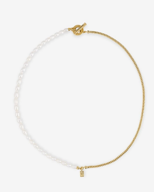 Barbara Mini Parel Ketting Verguld 45 cm