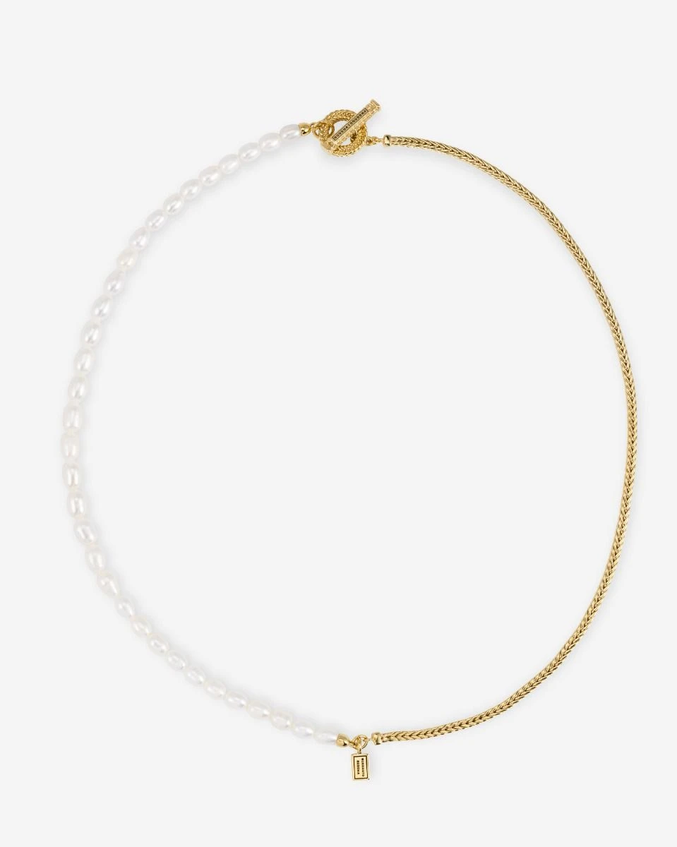 713GV 45cm - Barbara Mini Pearl Necklace Gold Vermeil