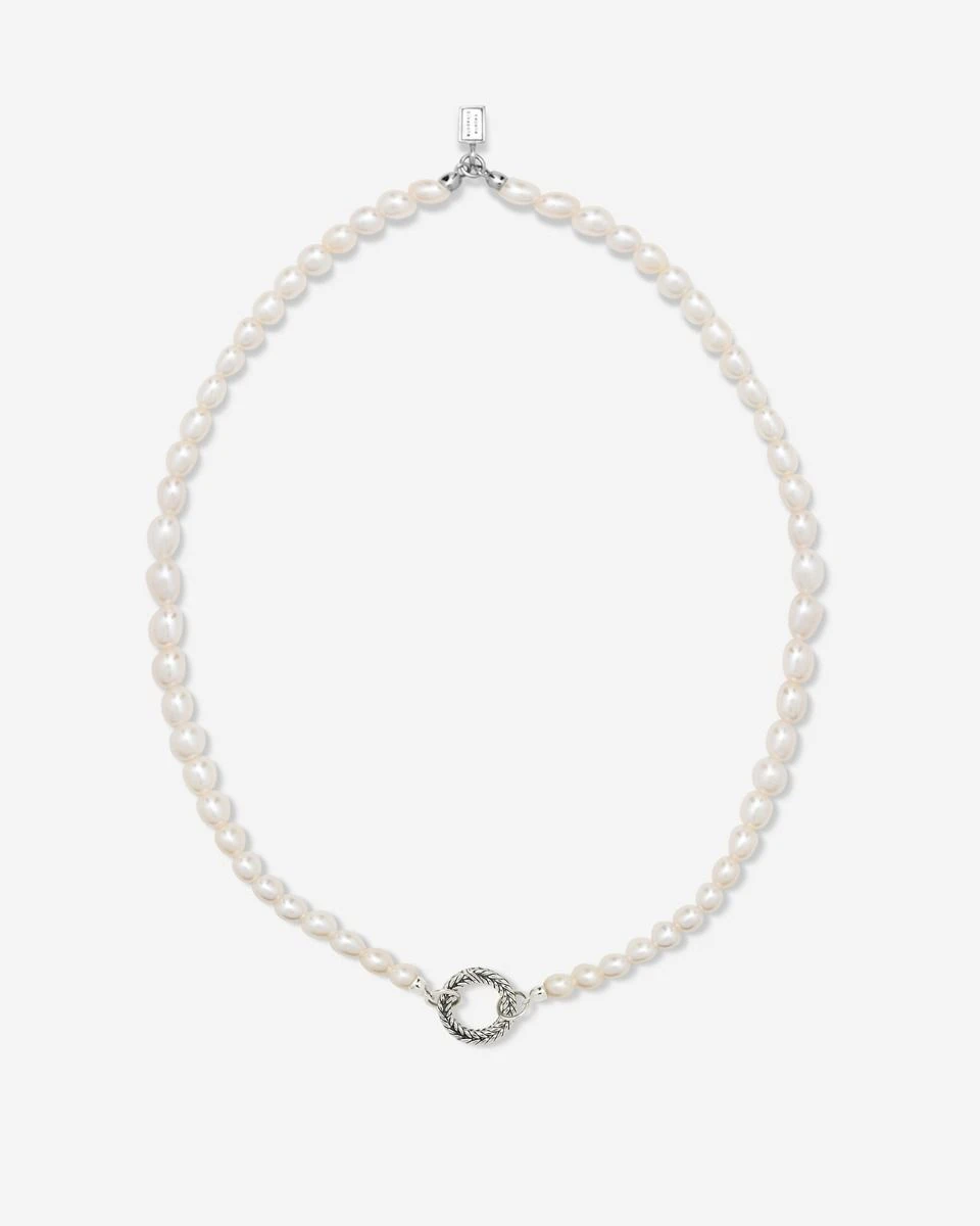 Barbara XS Parel Ketting Zilver