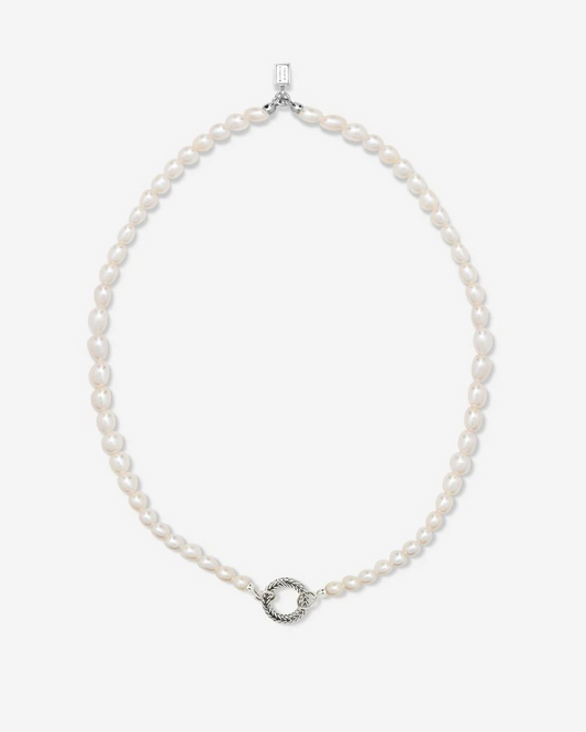 Barbara XS Parel Ketting Zilver