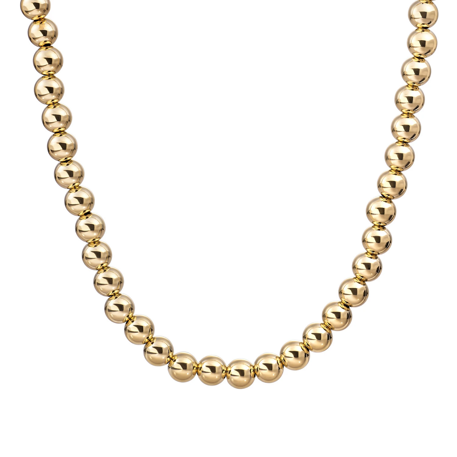 Beaded Necklace | 8mm Gold - 42cm