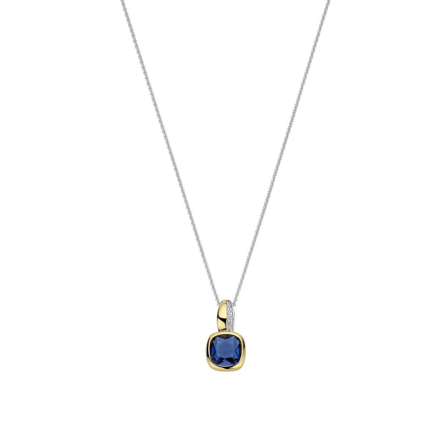 Blauwe Cushion Ketting met hanger