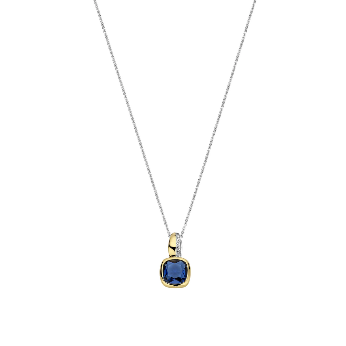 Blauwe Cushion Ketting met hanger