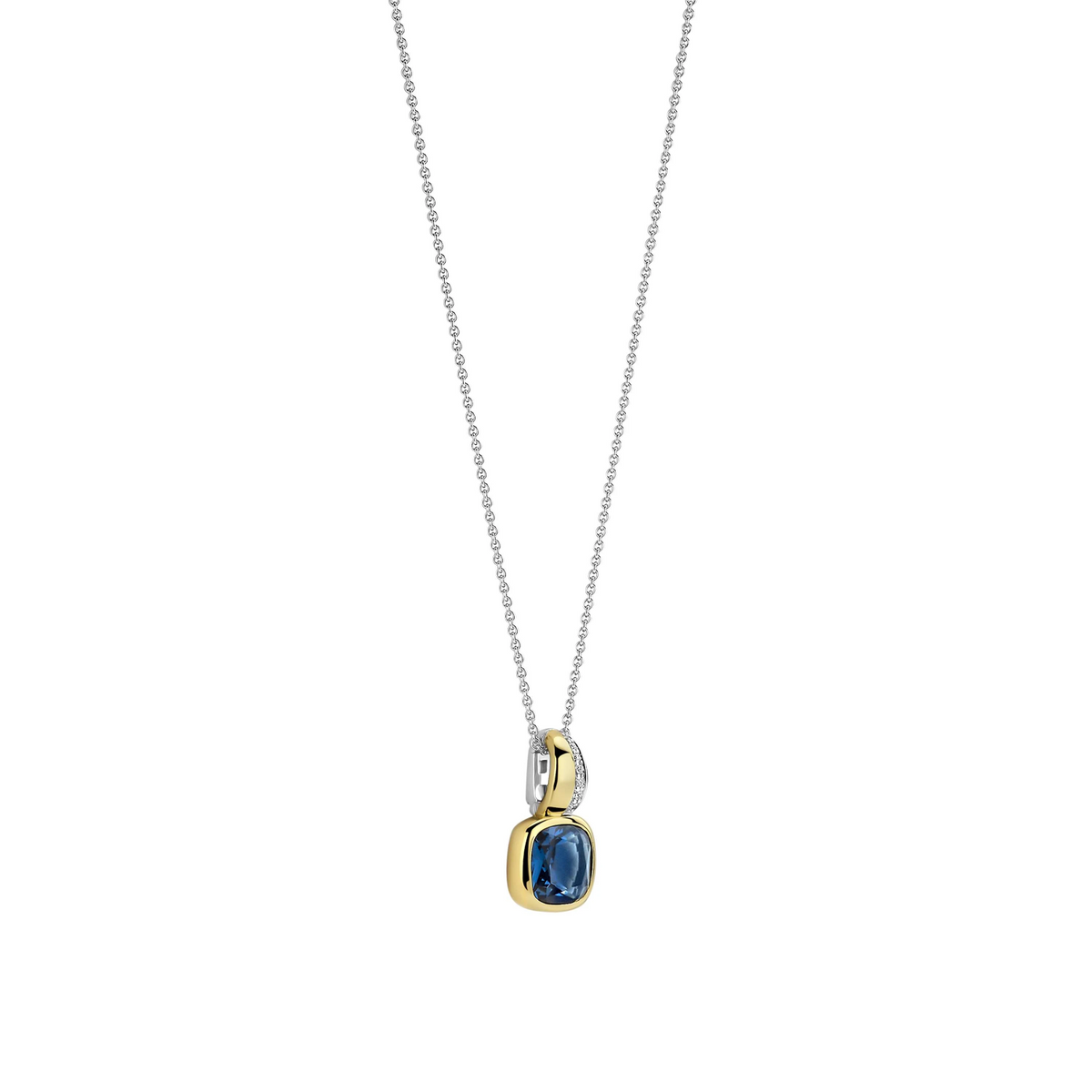 Blauwe Cushion Ketting met hanger