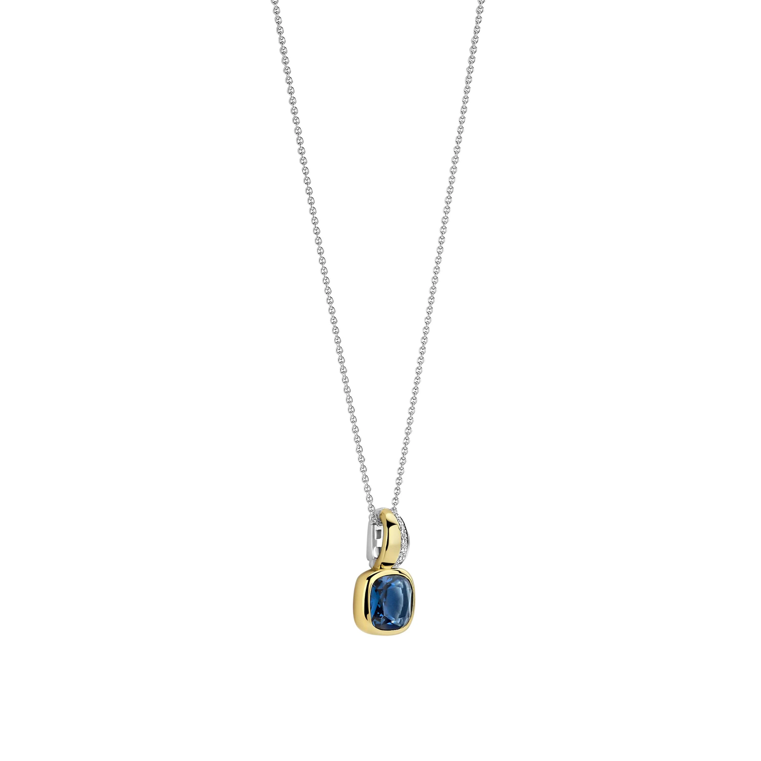 Blauwe Cushion Ketting met hanger