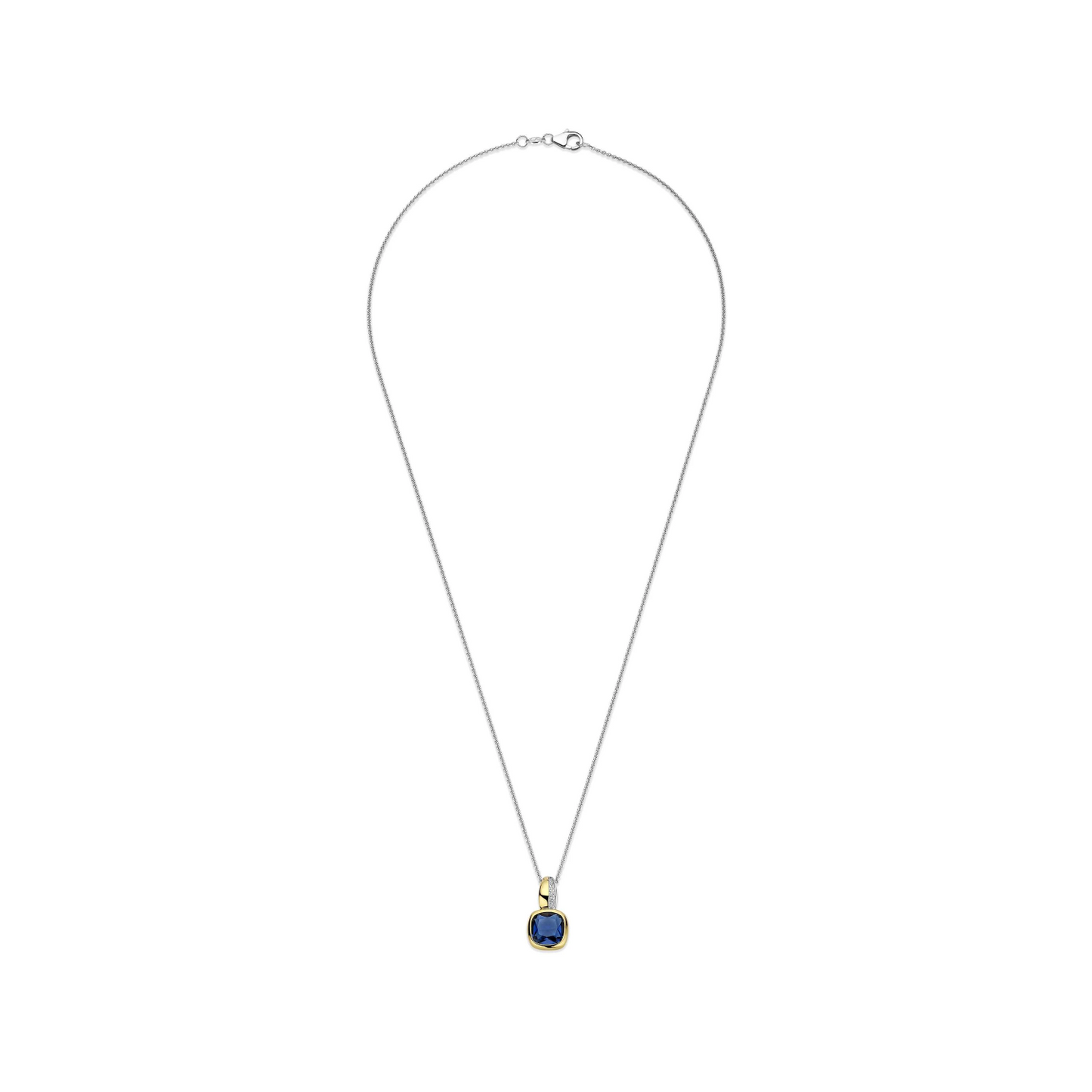 Blauwe Cushion Ketting met hanger