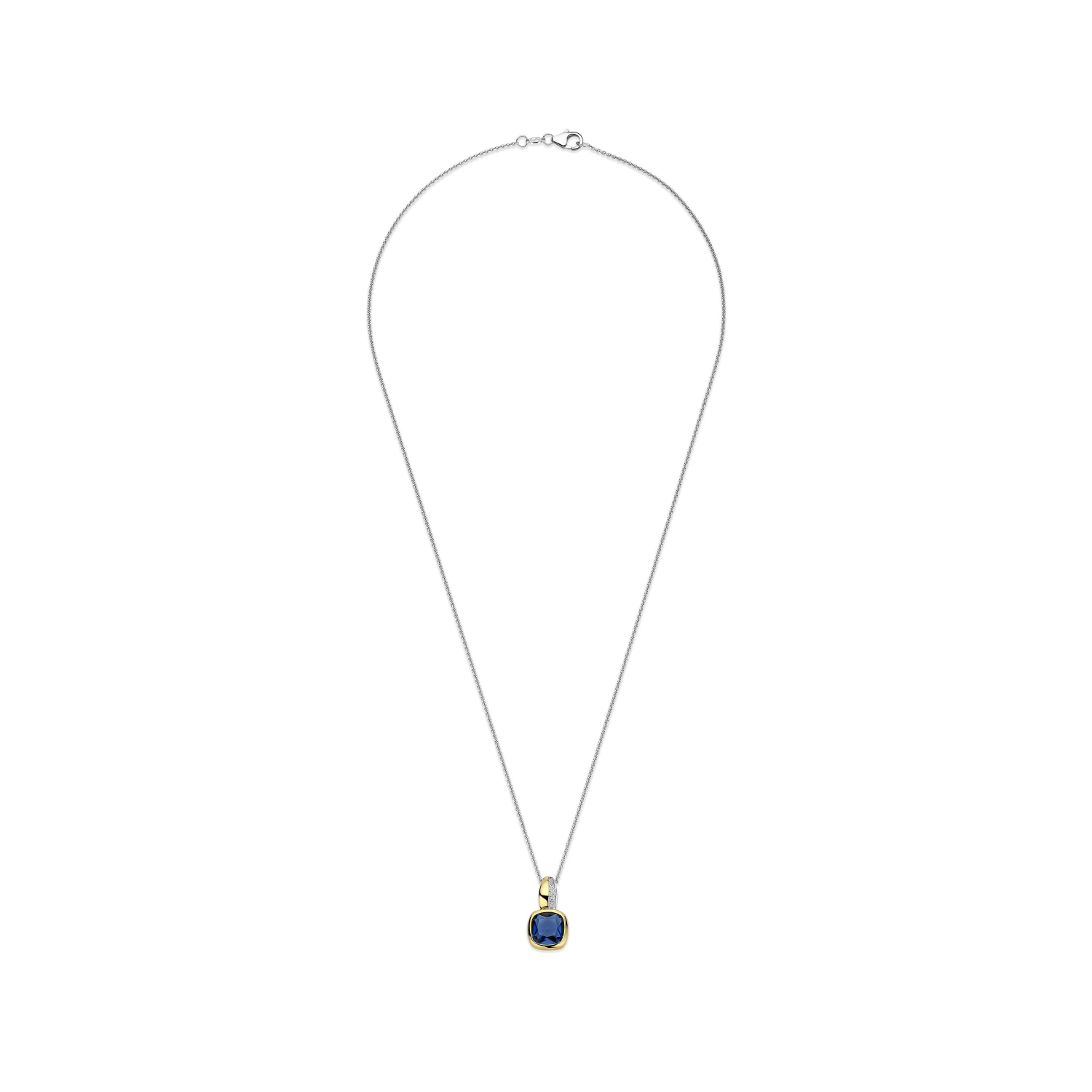 Blauwe Cushion Ketting met hanger