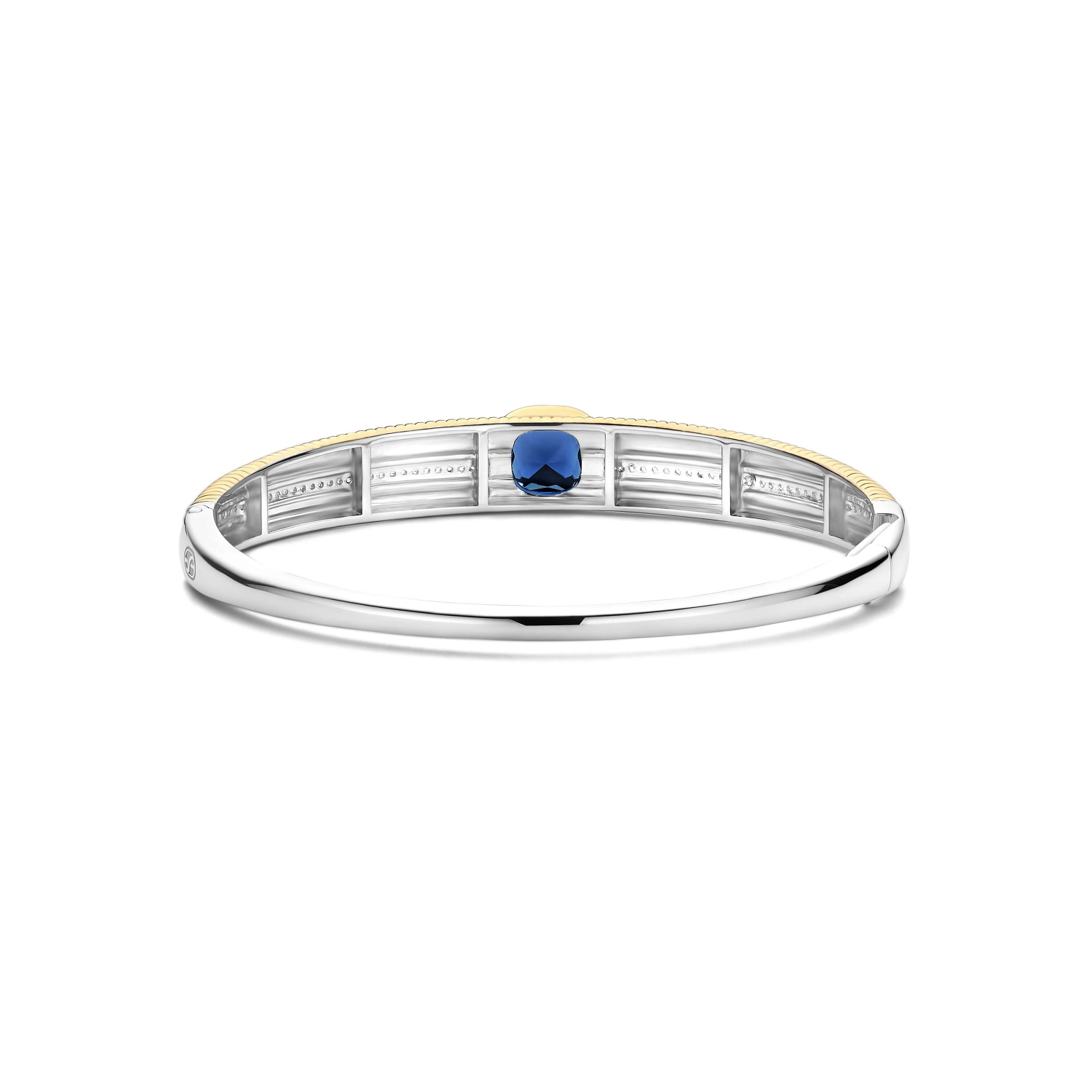 Blauwe Cushion Structure Bangle