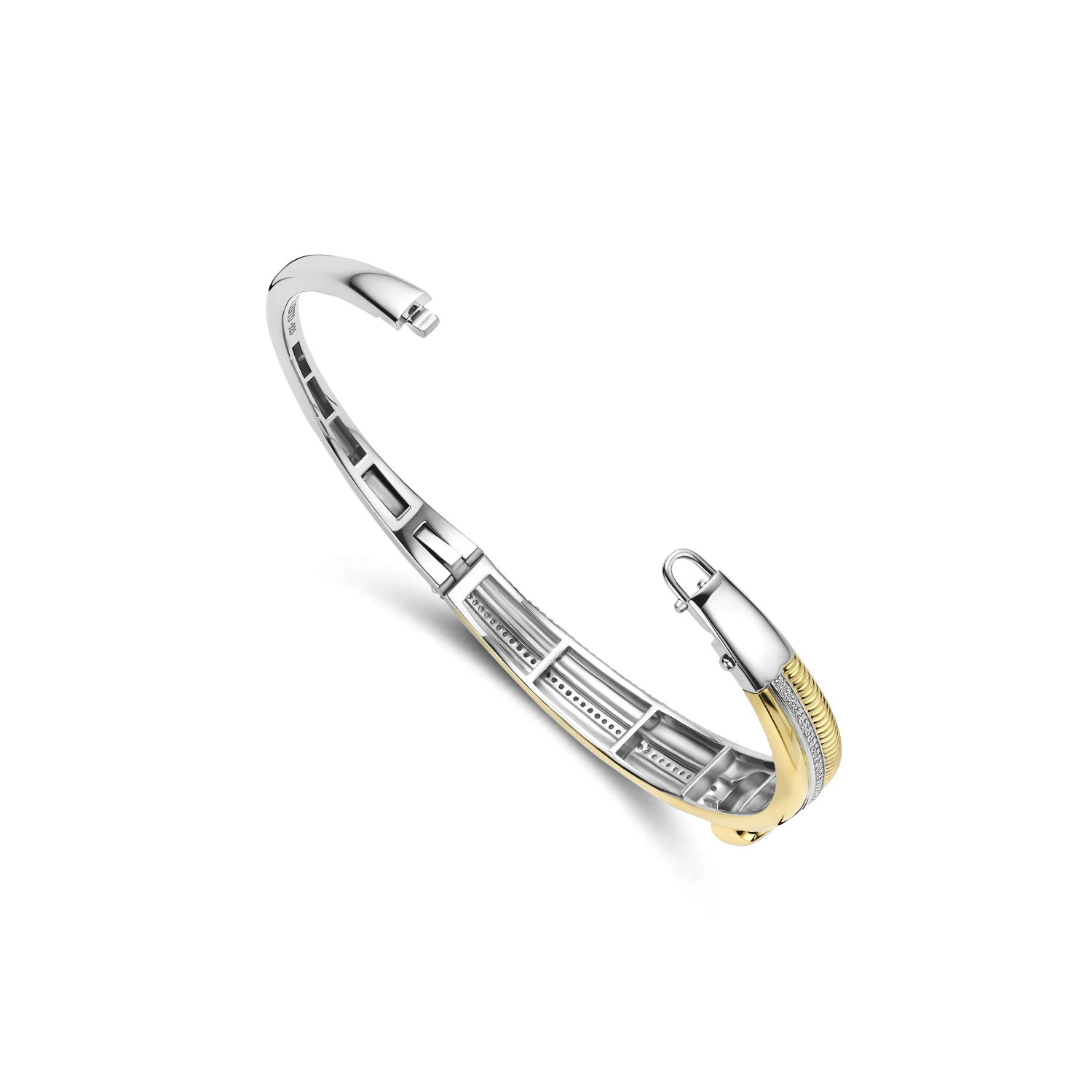 Blauwe Cushion Structure Bangle