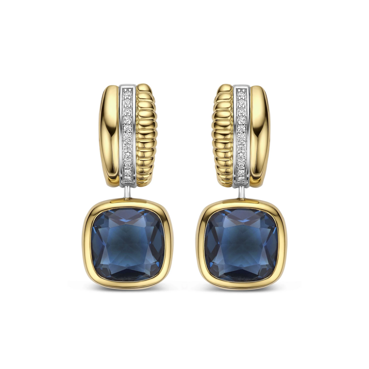 Blauwe Cushion Structure Hoops