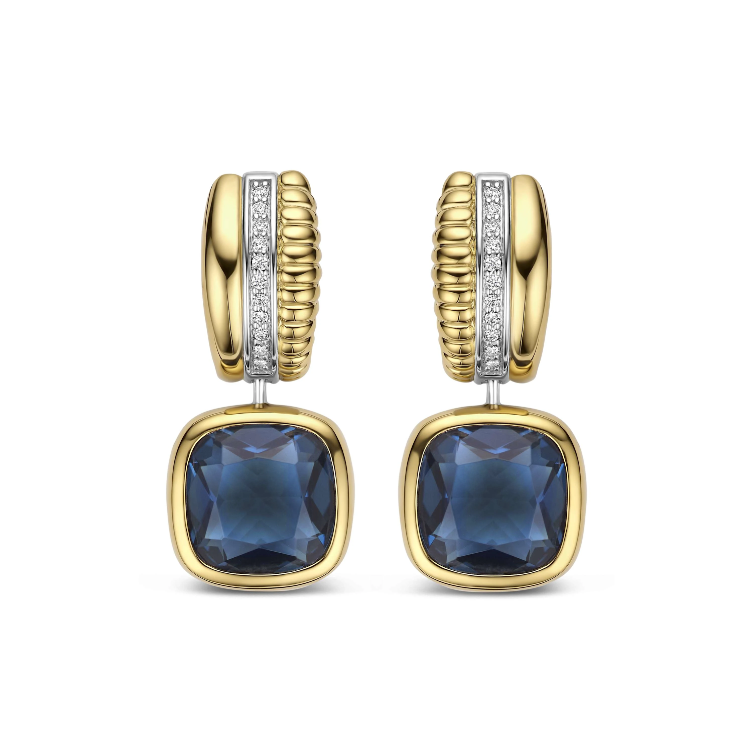 Blauwe Cushion Structure Hoops