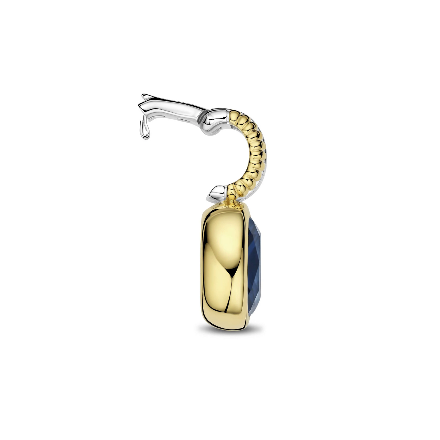 Blauwe Cushion Structure Ketting met hanger