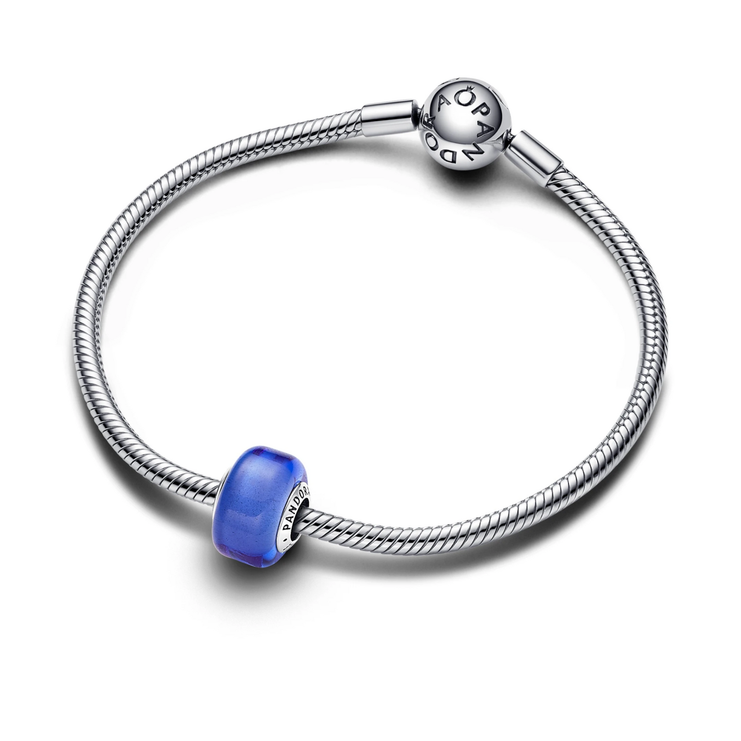 Blauwe minibedel van muranoglas
