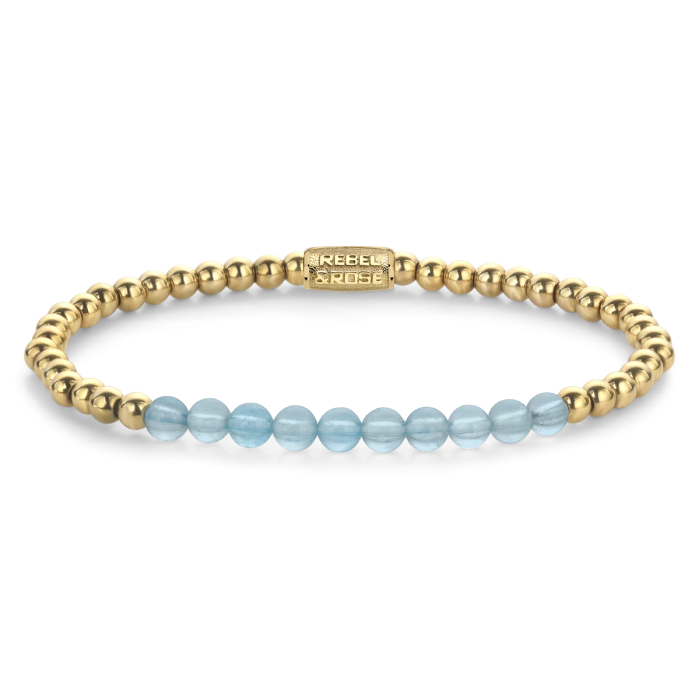 Blue Sky meets Yellowgold - 4mm XS --