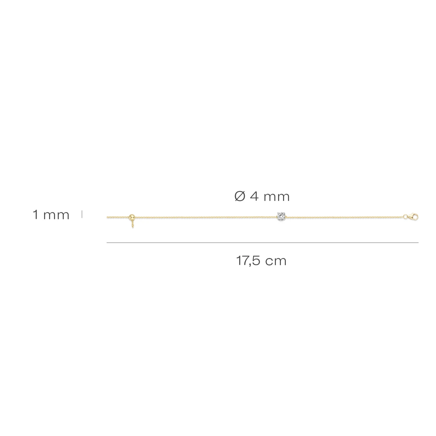 Blush Armband 2166BZI - Geel en Wit Goud (14k)