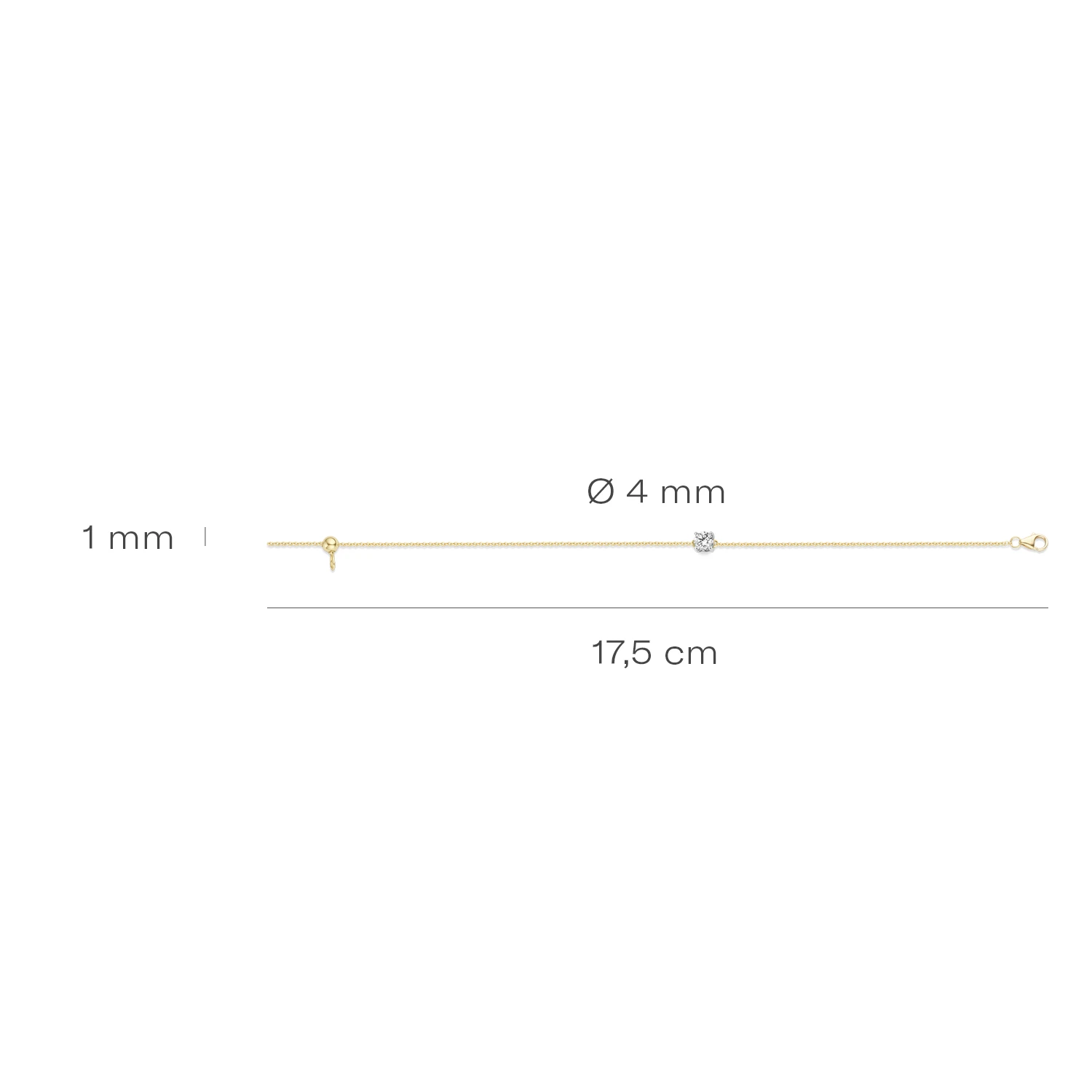 Blush Armband 2166BZI - Geel en Wit Goud (14k)