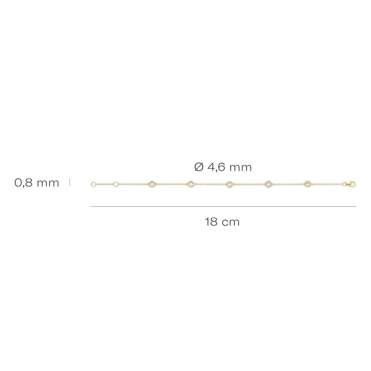 Blush Armband 2200YZI - Geel Goud met Zirkonia (14k)