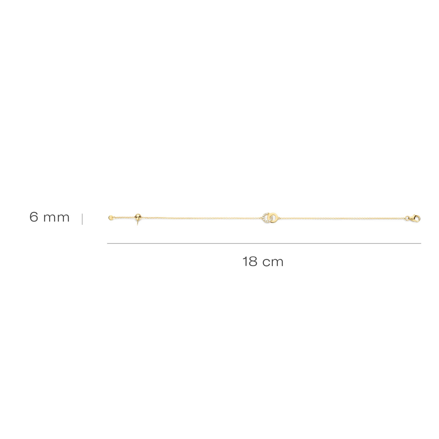 Blush Armband 2223YZI - Geel Goud (14k) met Zirkonia