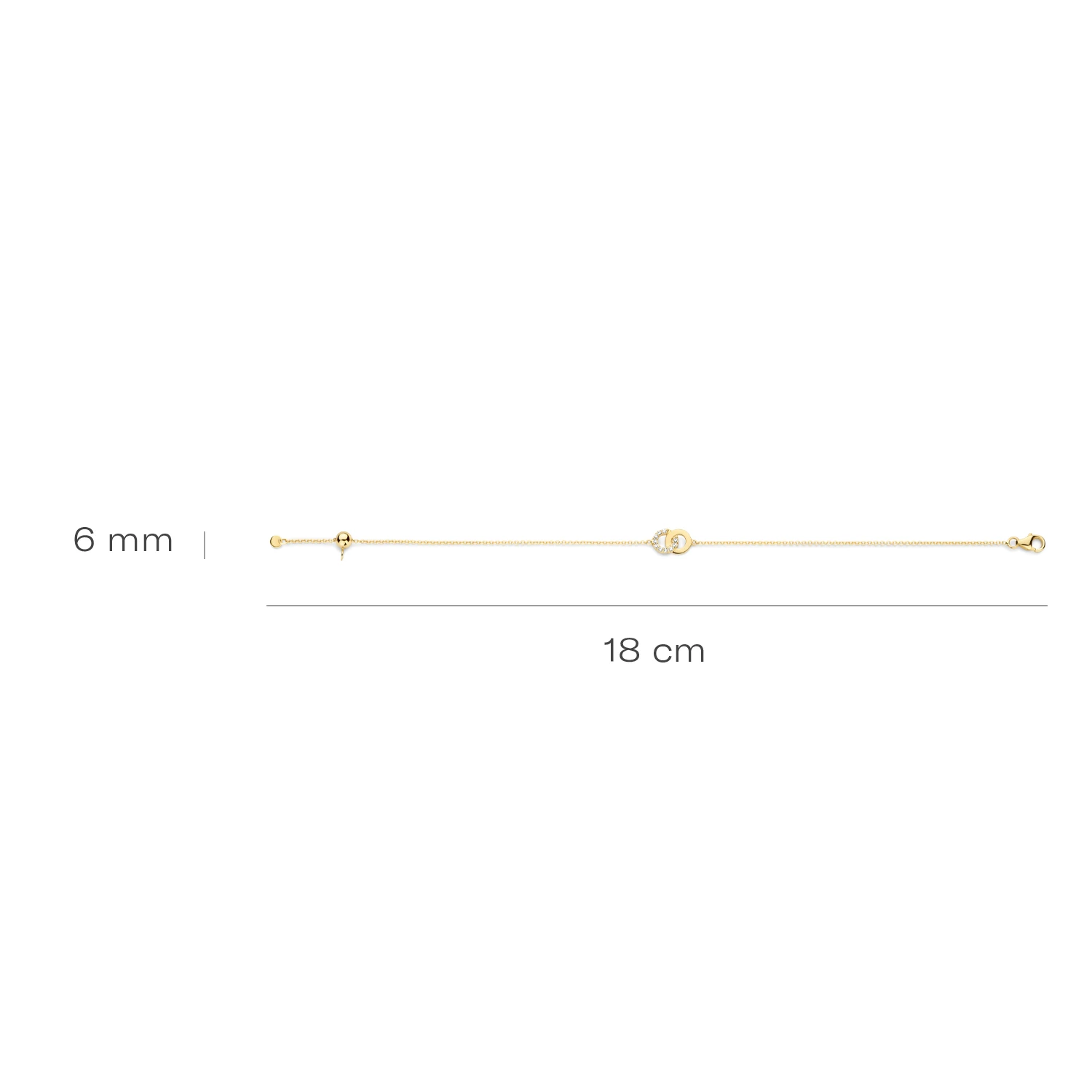 Blush Armband 2223YZI - Geel Goud (14k) met Zirkonia